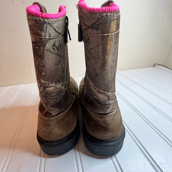 Game Winner Leather Outdoor Woodland Girl's Side Zippered Boots Shoes Size 13B - Picture 3 of 14